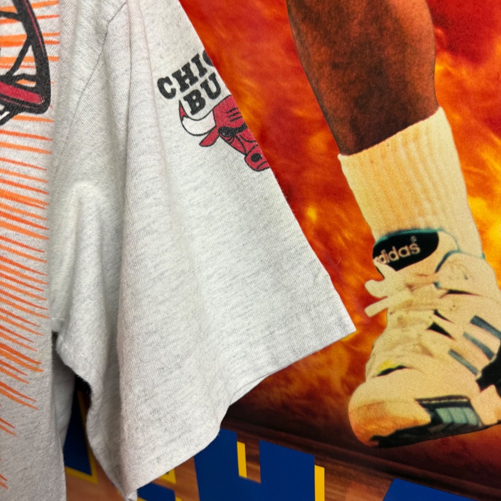 Vintage 90s Chicago Bulls Slammin‎ T Shirt Basketball Graphic Tee Mens Sz Large - Picture 4 of 7